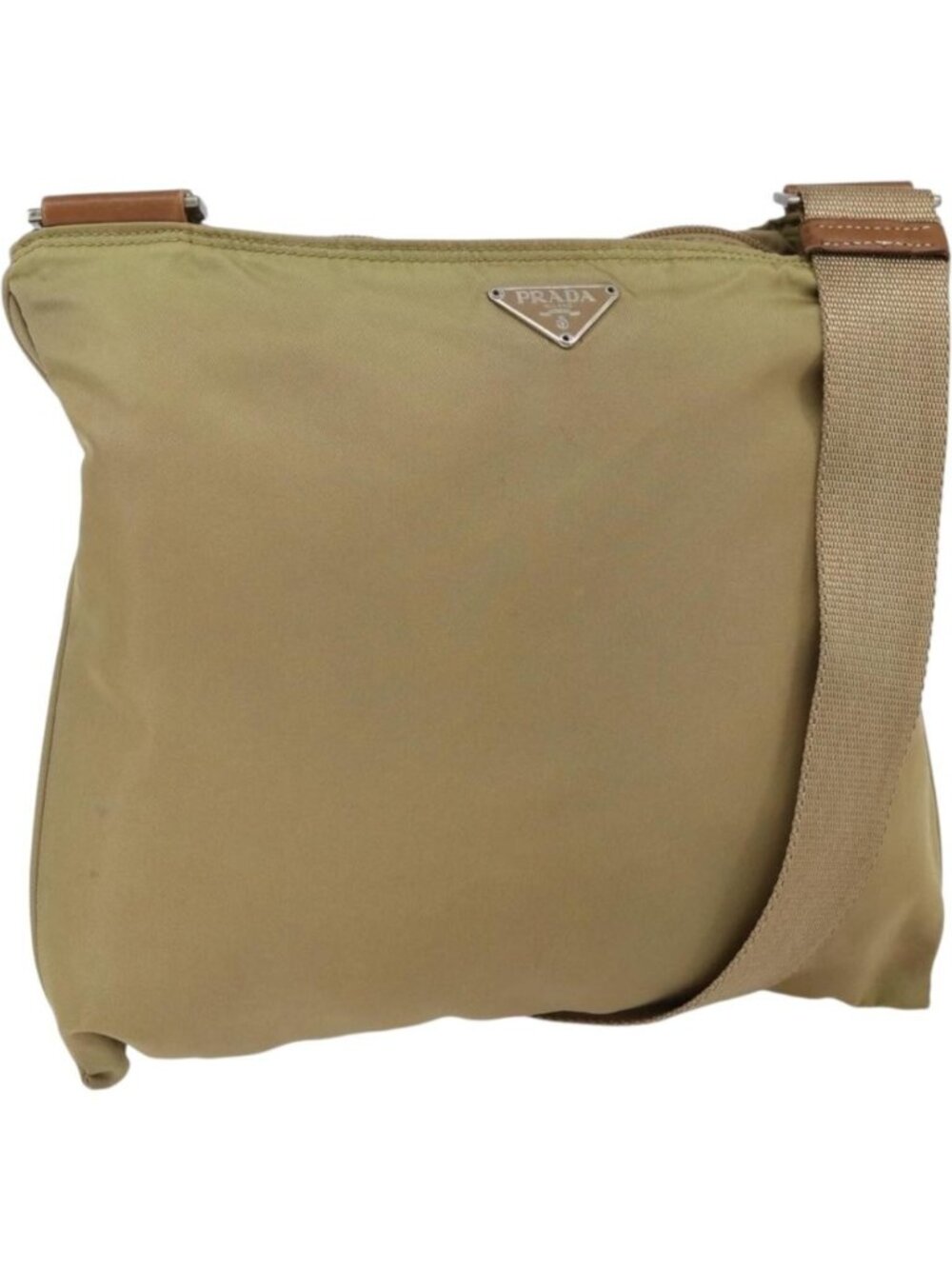 PRADA Shoulder Bag Nylon Beige